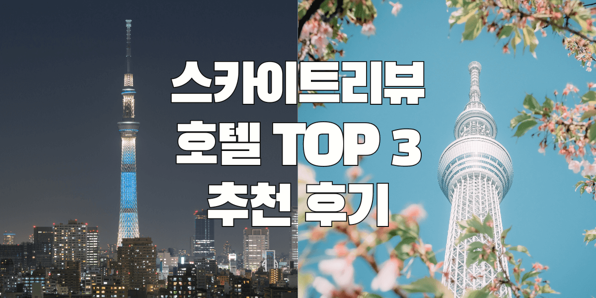 스카이트리뷰 호텔 TOP 3 추천 후기
